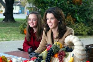 WB's GILMORE GIRLS (Season 3) "Let The Games Begin" (Episode #308) Image #GG308- 41FC2965 Pictured (left to right): Alexis Bledel as Rory Gilmore, Lauren Graham as Lorelai Gilmore Photo Credit: © The WB / Mitchell Haddad