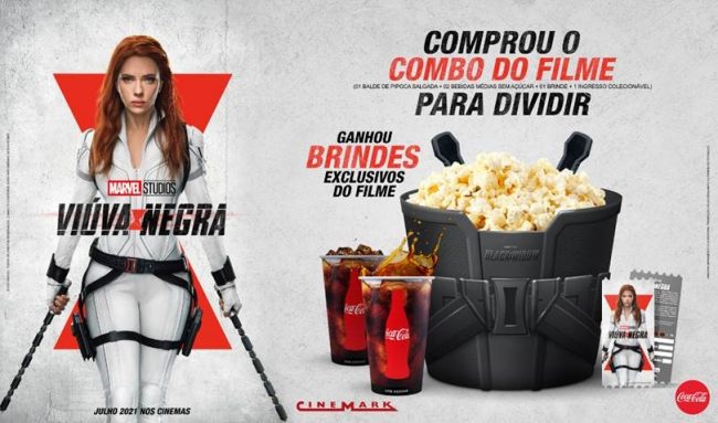 Viúva Negra pré-venda exclusiva e combo exclusivo Cinemark