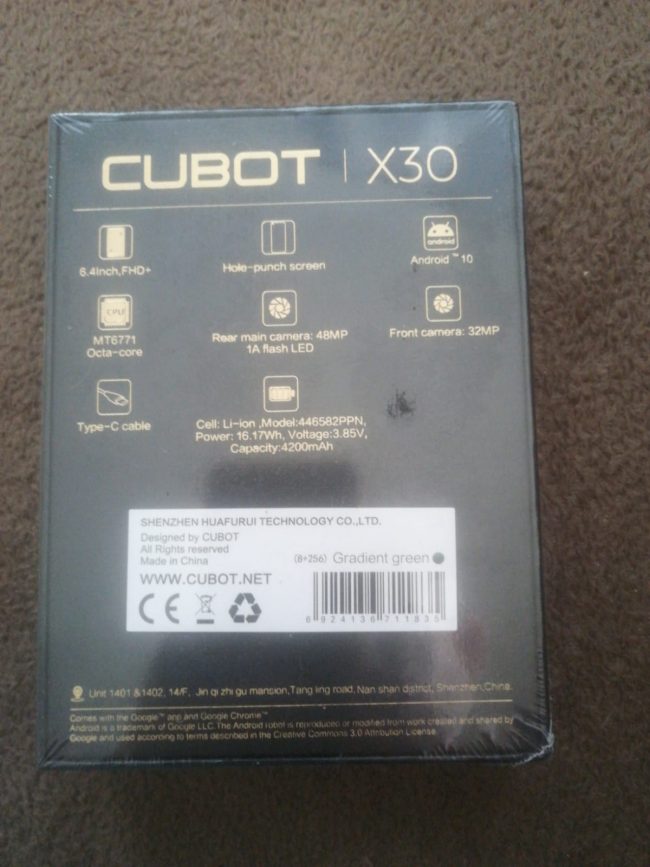 CUBOT X30 análise