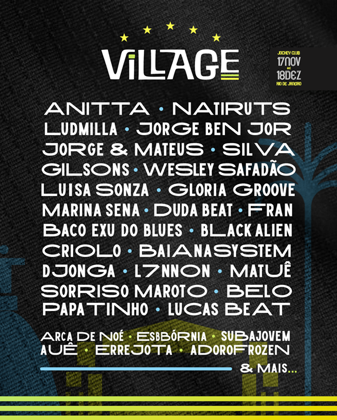 Festival Village line-up atrações shows