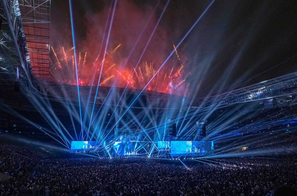 show do Backstreet Boys no Allianz Arena, em São Paulo (SP), Brasil
