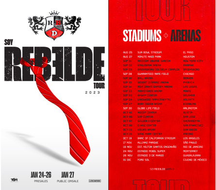 RBD shows Brasil datas locais ingressos 2023 turnê Soy Rebelde Tour 2023